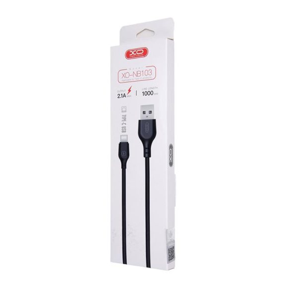 XO NB103 Cablu de date negru tip C 2m 2.1A