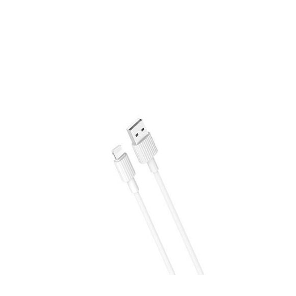 XO NB156 iPhone 8pin cablu de date alb 1m 2.4A