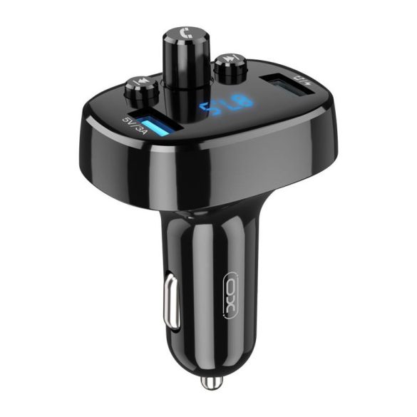Transmițător FM Bluetooth, 2xUSB, 15W / 5V/ 3.1A, negru, XO-BCC02