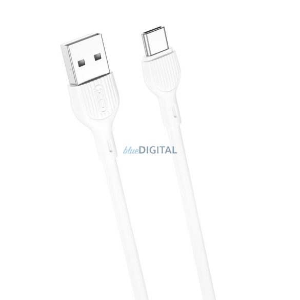 Cablu de date cu încărcare rapidă Type-C, 2.1A, 1M, alb, XO-NB200
