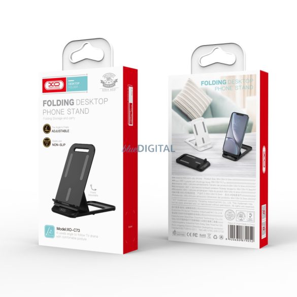 Suport de birou pentru telefon / tabletă, înclinat, negru, XO C73