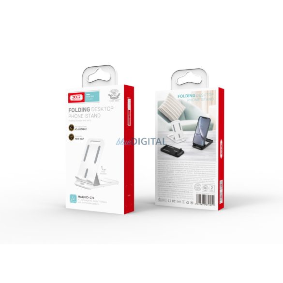Suport de birou pentru telefon / tabletă, înclinat, alb, XO C73