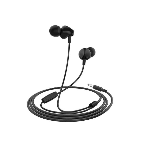 Căști stereo Hoco M60 neagră cu mufă de 3,5 mm