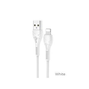 Hoco X37 iPhone 8pin alb cablu de date incarcare rapida 2.4A 1M