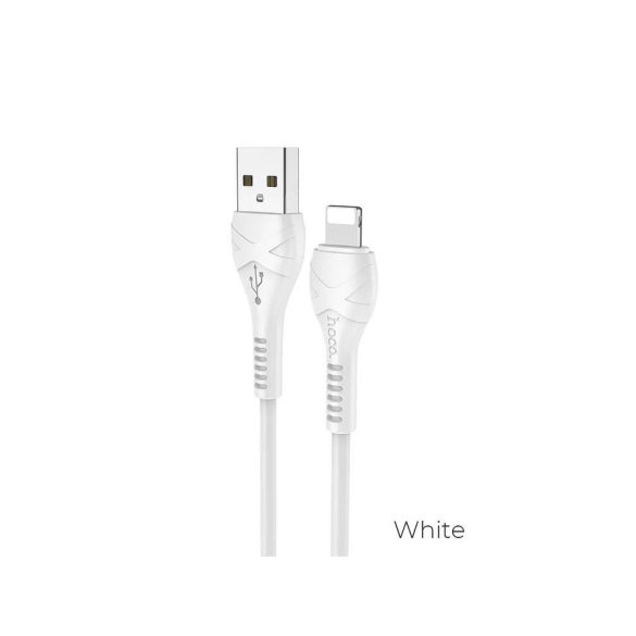 Hoco X37 iPhone 8pin alb cablu de date incarcare rapida 2.4A 1M
