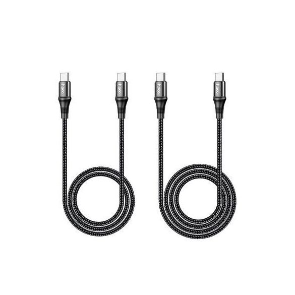 Cablu de date Hoco X50 Type-C Type-C acoperit cu material negru 1M 5A 100W