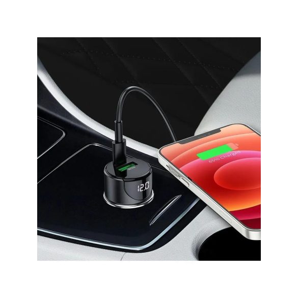 Cap de incarcare trabuc negru Hoco Z42 USB QC3.0 3A 20W