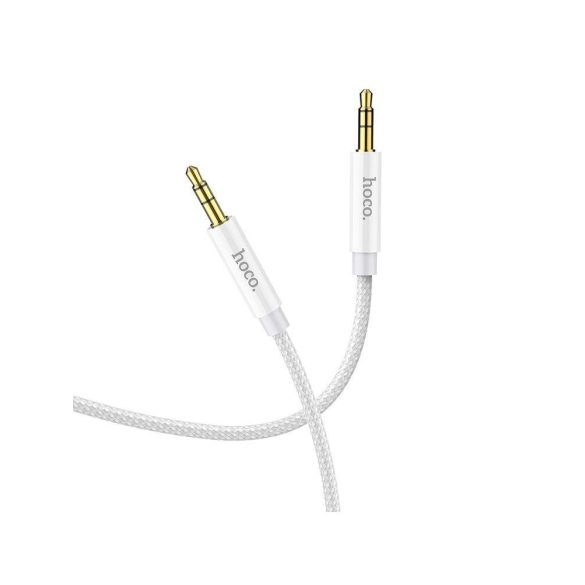Cablu audio jack-jack (3,5 mm), acoperit cu material, argintiu, 1M, Hoco UPA19
