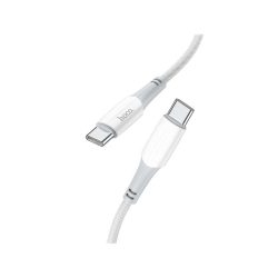   Hoco X70 "Ferry" Type-C - Cablu de date Type-C acoperit cu material alb 1M 60W 3A