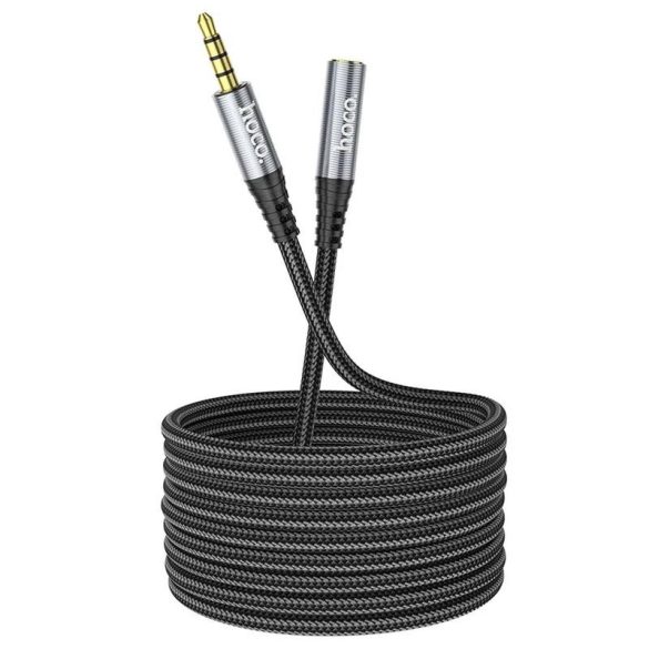 Cablu prelungitor audio, jack 3.5mm / mufa jack, acoperit cu material, negru, 2M, Hoco UPA20
