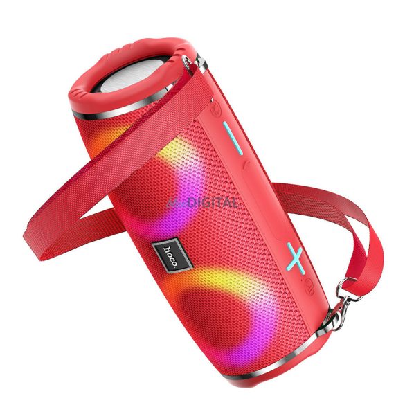 Difuzor bluetooth Hoco HC12 cu cârlig, 10W, iluminare RGB, roșu, IPX4