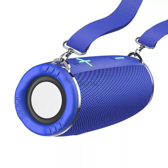 Difuzor bluetooth Hoco HC12 cu cârlig, 10W, iluminare RGB, albastru, IPX4