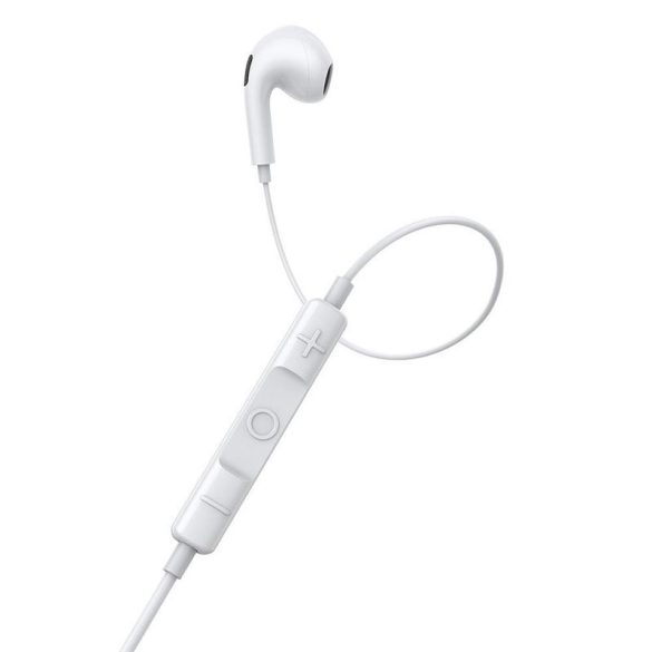 Căști stereo Baseus Encok C17 alb cu control al volumului cu conector de tip C