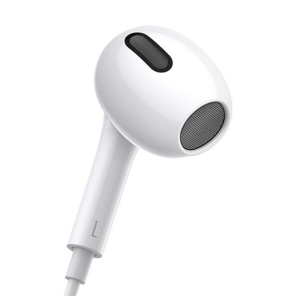 Căști stereo Baseus Encok C17 alb cu control al volumului cu conector de tip C