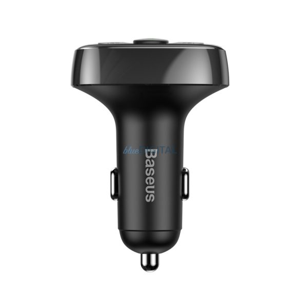 Transmițător FM Bluetooth, 2xUSB, cititor de carduri TF, afișaj LED, 3.4A, negru, Baseus S-09A
