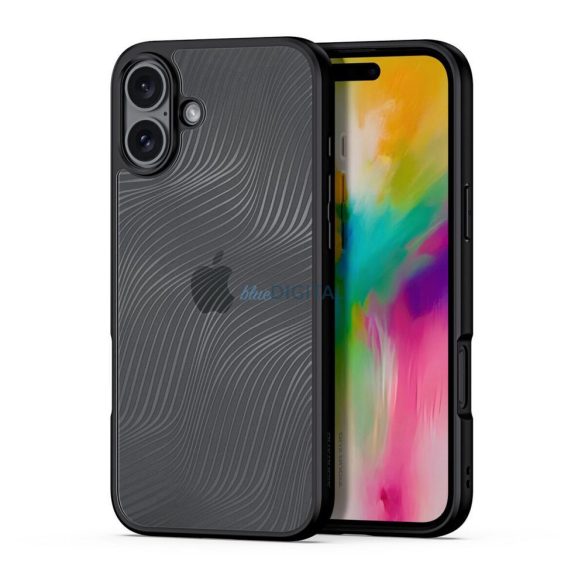 Husă spate iPhone 16e (6.1"), husă pentru telefon, transparentă / neagră, PC/TPU, cu protecție pentru cameră, Dux Ducis Aimo
