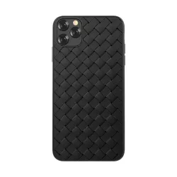   HUSĂ! - Carcasa din spate iPhone 11 Pro (5,8"), carcasa TPU, neagra, Devia Woven