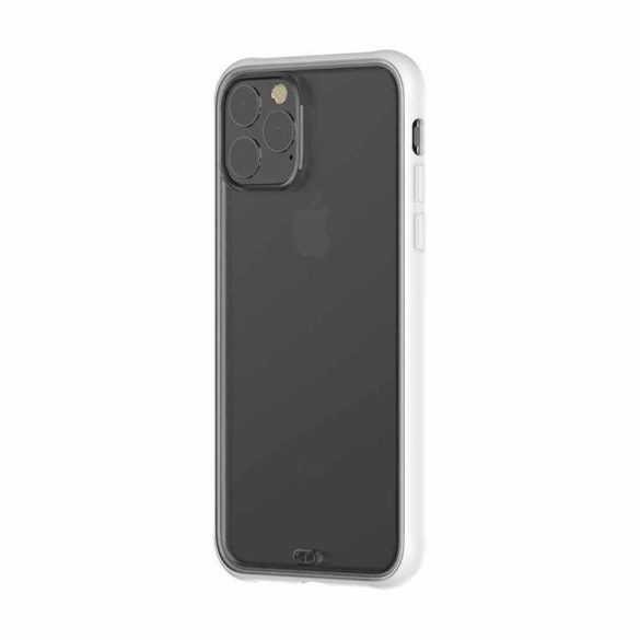 Husa spate iPhone 11 Pro (5.8"), transparenta / cu rama alba, Devia Soft Elegant