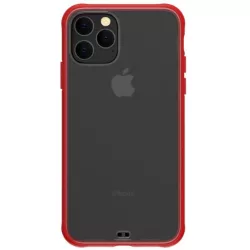   HUSĂ! - Husa spate iPhone 11 Pro Max 2019 (6.5"), transparenta / cu rama rosie, Devia Soft Elegant