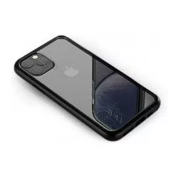   HUSĂ! - Carcasă din spate iPhone 11 Pro (5,8") rezistentă la șocuri, carcasă TPU, cadru transparent/negru, Devia Shark4