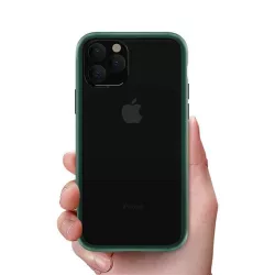  HUSĂ! - iPhone 11 Pro (5.8") Shockproof Husă spate Husă, TPU Husă, Transparent / Green Frame, Devia Shark4