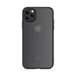   HUSĂ! - Carcasa tare pentru iPhone 11 Pro (5,8"), carcasa TPU, cadru transparent/negru, Devia Glimmer
