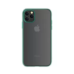   HUSĂ! - Carcasa tare pentru iPhone 11 Pro (5.8"), carcasa TPU, cadru transparent/verde, Devia Glimmer