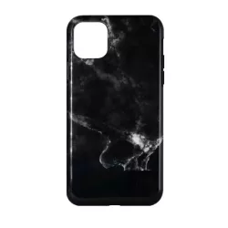  HUSĂ! - Carcasă din spate pentru iPhone 11 Pro Max 2019 (6,5"), carcasă TPU, model marmură, negru, marmură Devia