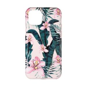Husa din spate iPhone 11 Pro Max 2019 (6,5"), carcasa din plastic, model de flori, roz, Devia Perfume Lily