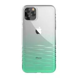   HUSĂ! - Husa spate iPhone 11 Pro (5.8"), carcasa TPU, gradient transparent/verde, Devia Ocean
