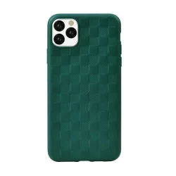   HUSĂ! - Carcasă din spate iPhone 11 Pro (5,8"), carcasă TPU, model cub, verde, Devia Woven 2
