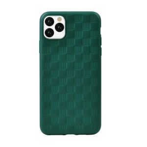 Carcasă din spate pentru iPhone 11 Pro Max (6,5"), carcasă TPU, model cub, verde, Devia Woven 2