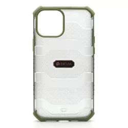   HUSĂ! - Husa spate iPhone 12 Pro Max (6.7") rezistenta la socuri, carcasa TPU, cu cadru transparent/verde, Devia Vanguard