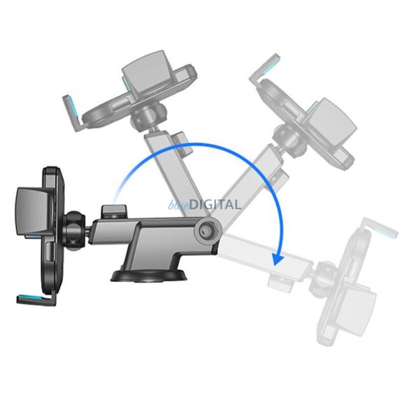 Suport auto universal, poate fi amplasat pe parbriz / bord, rotativ 210°, 4"-6.7", negru, Joyroom JR-OK3