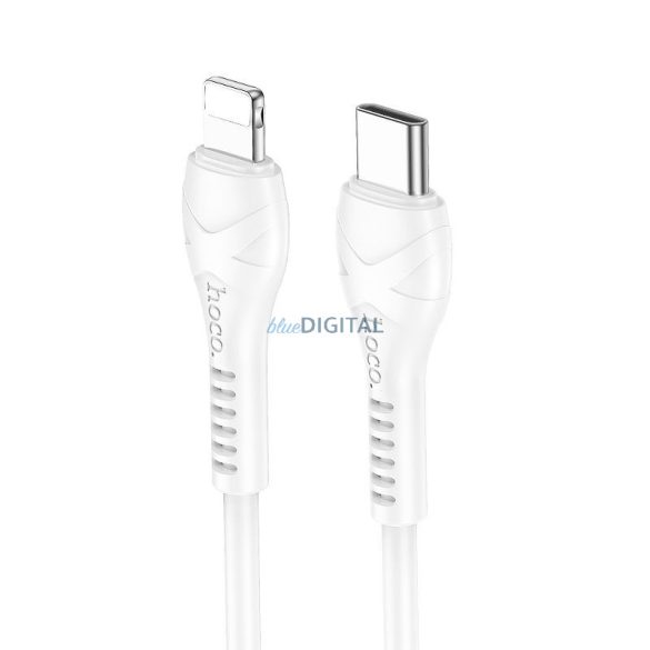 Cablu de date cu încărcare rapidă tip C - 8 pini, alb, 1M, 27W, Hoco X37