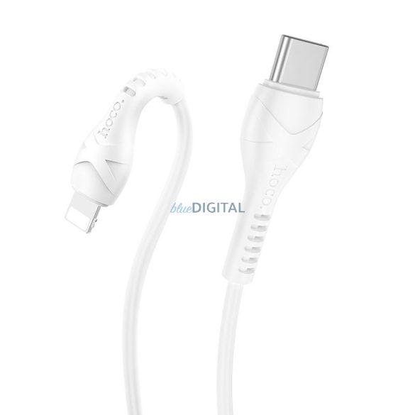 Cablu de date cu încărcare rapidă tip C - 8 pini, alb, 1M, 27W, Hoco X37