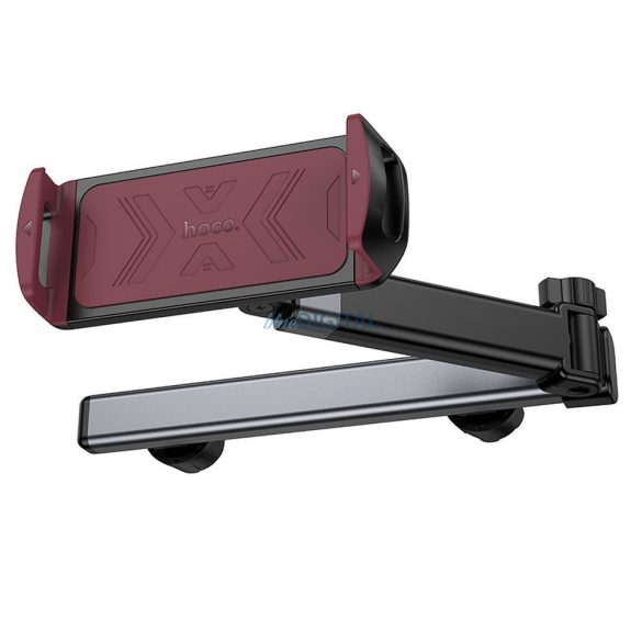 Suport pentru telefon / tabletă pe tetieră, 4.5"-13", negru-roșu, Hoco H69