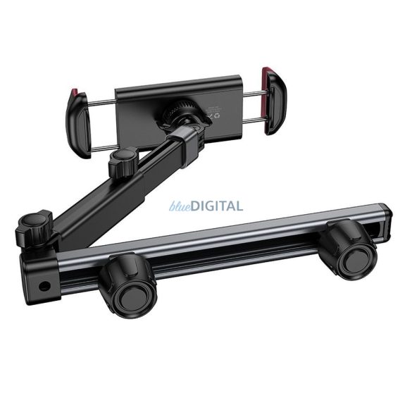 Suport pentru telefon / tabletă pe tetieră, 4.5"-13", negru-roșu, Hoco H69