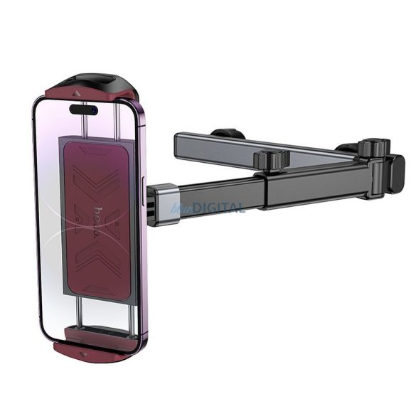 Suport pentru telefon / tabletă pe tetieră, 4.5"-13", negru-roșu, Hoco H69