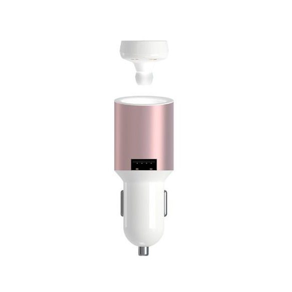Încărcător de trabucuri Joway H28 roz 2.4A + căști bluetooth