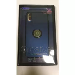   HUSĂ! - Joway BHK35 iPhone X / XS (5,8") inel albastru închis magnetic TPU capac din spate
