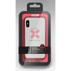   HUSĂ! - Husa Joway BHK30 pentru iPhone X / XS (5,8") transparenta din silicon cu rama rosie