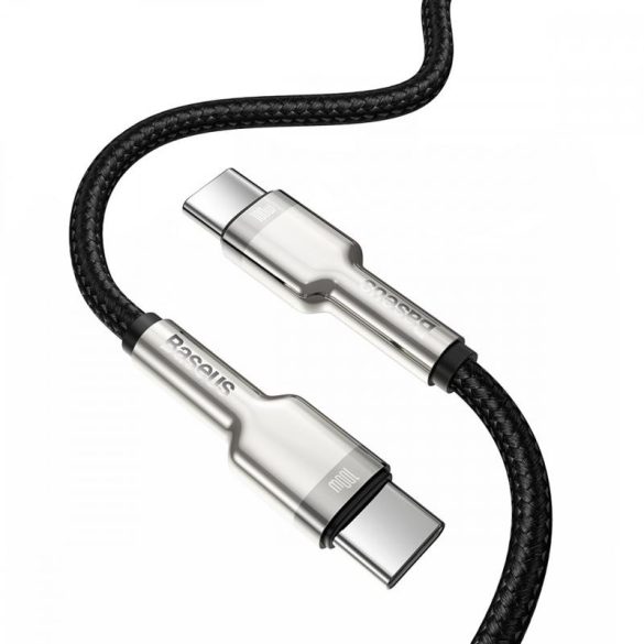 Type-C - Cablu de date de încărcare rapidă de tip C, 2M, 100W, 5A, negru, Baseus Cafule Metal