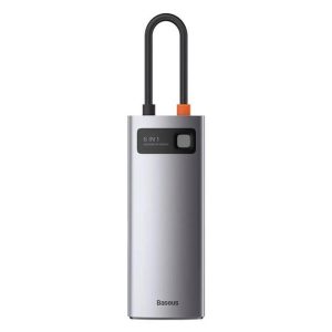 Docking station, adaptor HUB, 6in1, gri, Baseus
