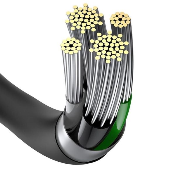 Cablu de date pentru încărcare rapidă iPhone cu 8 pini, negru, 1M, 2.4A, Seria Baseus Superior