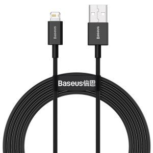 Cablu de date Baseus Superior iPhone 8pin negru 2m 2.4A