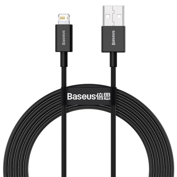 Cablu de date Baseus Superior iPhone 8pin negru 2m 2.4A