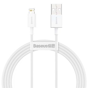 Cablu de date alb Baseus Superior iPhone 8pin 2m 2.4A