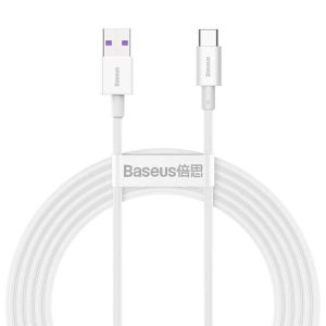 Cablu de date alb Baseus Superior Type-C 2m 6A