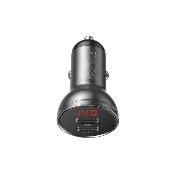 Cap de încărcare pentru trabucuri Baseus VCBXA gri 2USB 4.8A 24W